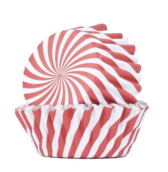 Picture of CANDY CANE CUPCAKE CASES PK/30